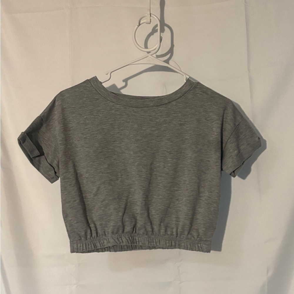 Gray Crop Top Tee